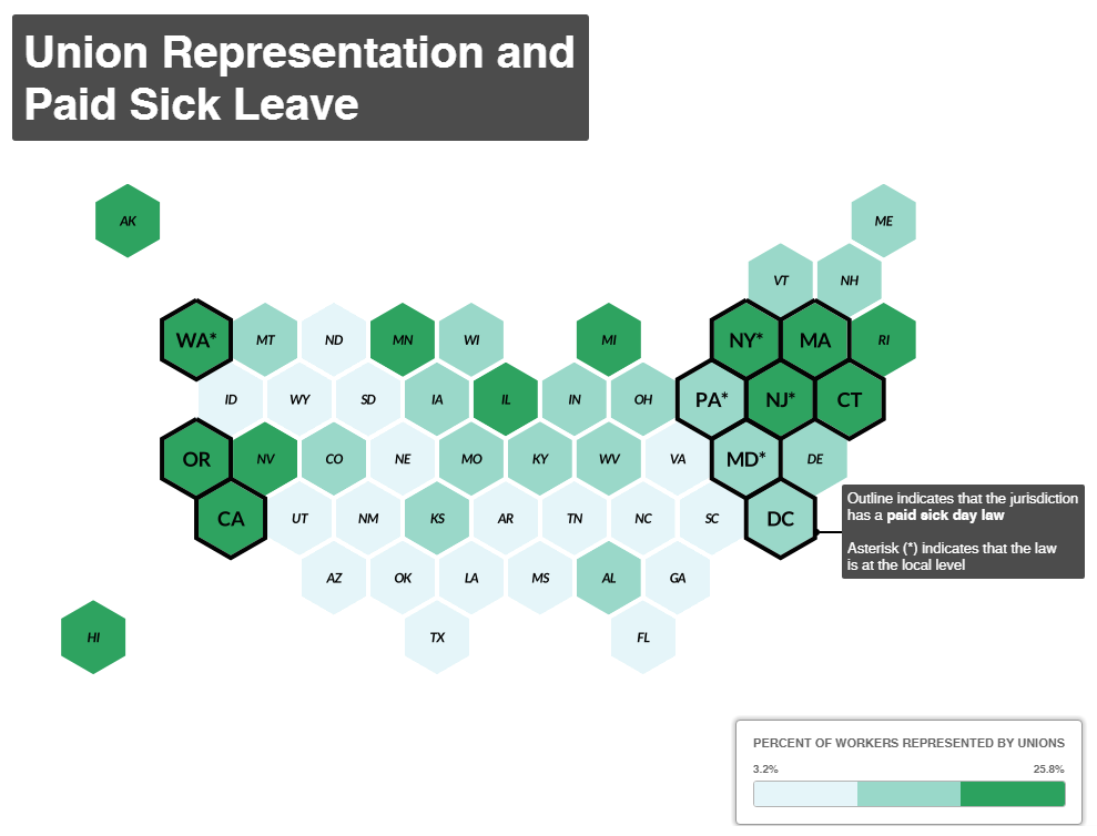 Union Representation and Paid Sick Leave